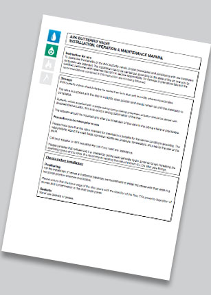 AVK Butterfly Valve IOM Manual