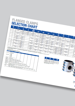 AVK Flanged Clamps Selection Guide Chart