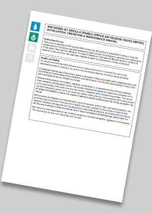 Series 851 Air Release Valves Single & Double Orifice IOM Manual