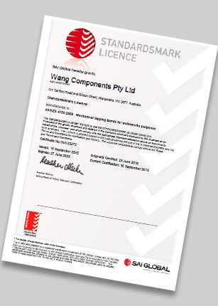 Standardsmark Licence AS/NZs 4793:2009 Mechanical Tapping Bands For Waterworks